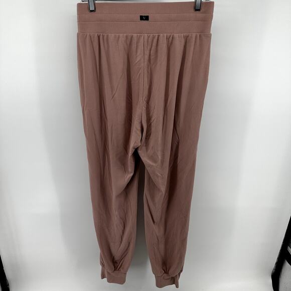 Victoria’s Secret Lounge Pajama Joggers Pants Satin Drawstring Rib Knit Pink M - Picture 5 of 5
